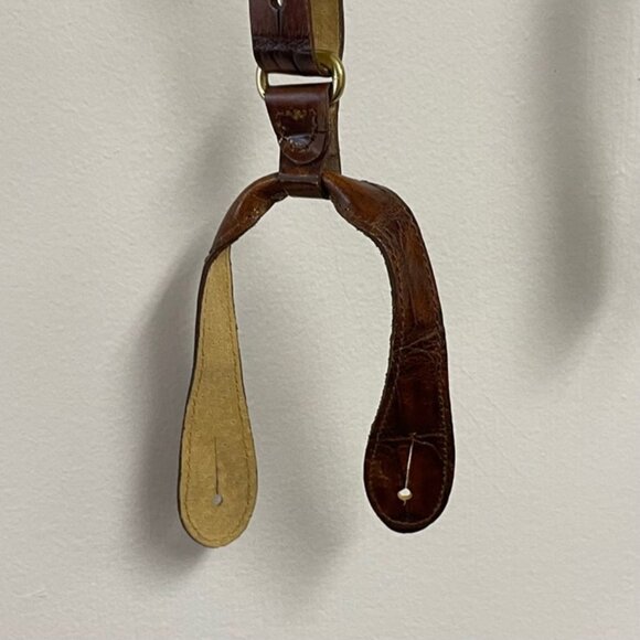 Martin Dingman Men's Leather Suspenders - Brown Leather - Adjustable - EUC - Picture 3 of 6